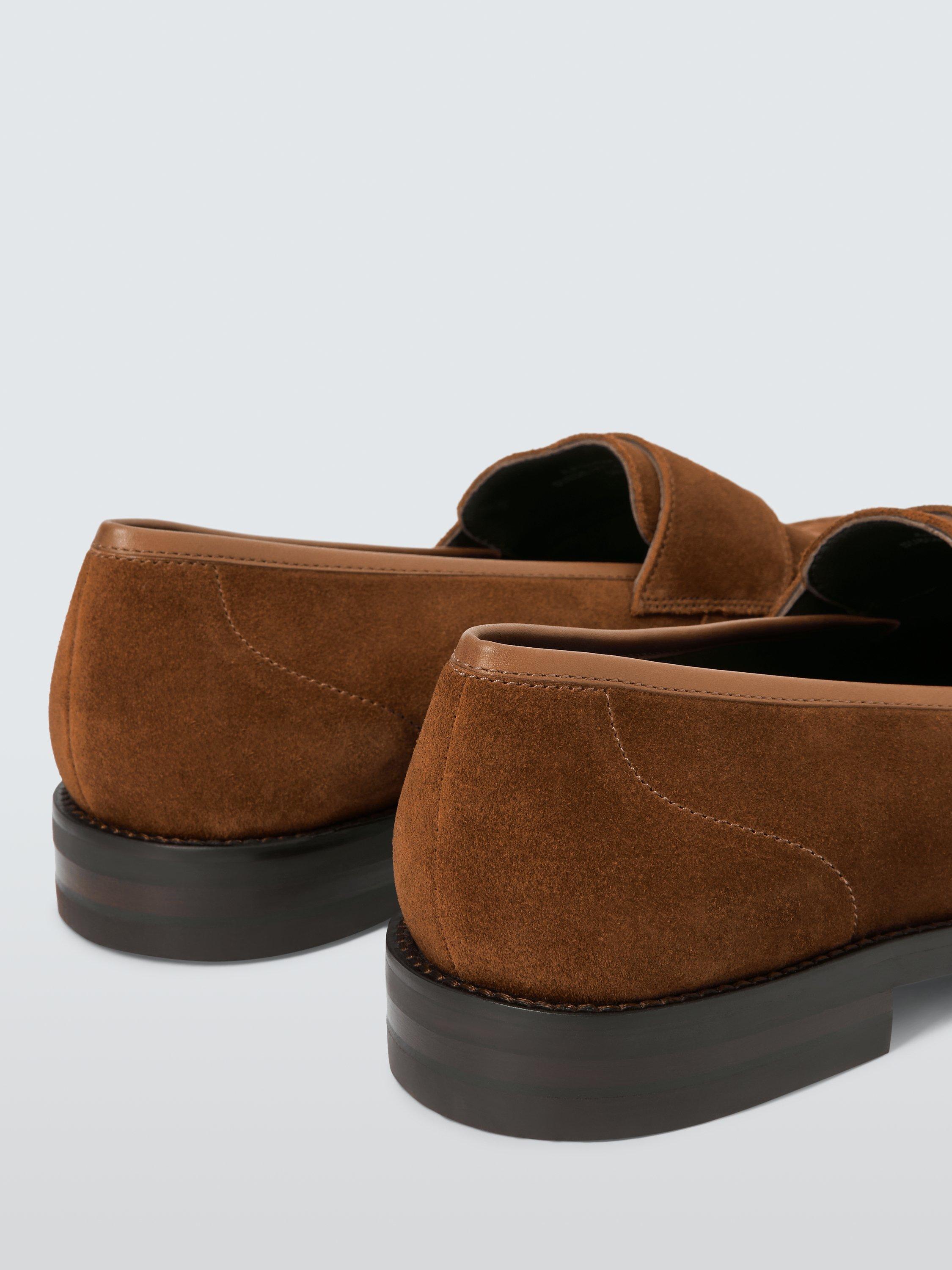 Product image 4 of 5, which shows John Lewis Ivy Suede Loafers, Snuff, 7
