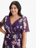 Scarlett & Jo Isabelle Angel Sleeve Maxi Dress, Purple/Pink