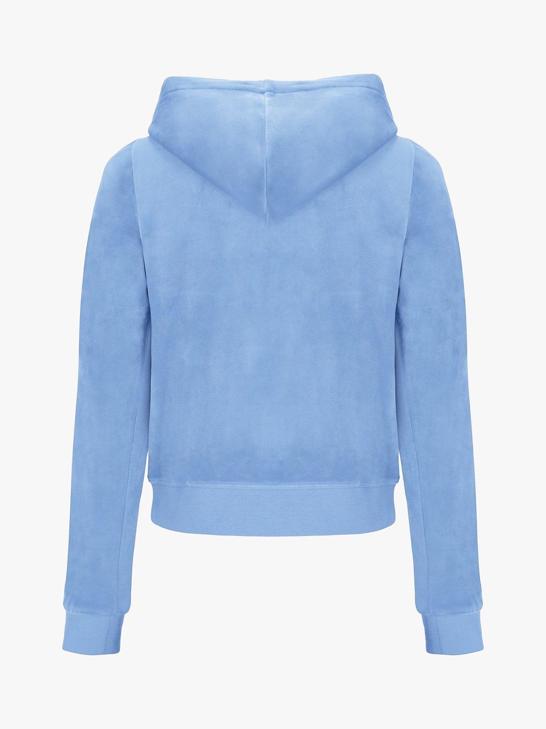 Product image 4 of 5, which shows Juicy Couture Classic Robertson Zip Through Hoodie, Powder Blue, S