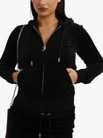 Juicy Couture Classic Robertson Zip Through Hoodie, Black