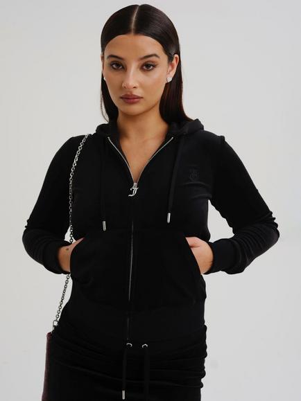 Juicy Couture Classic Robertson Zip Through Hoodie, Black
