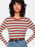 Whistles Stripe Ribbed Crew Neck T-Shirt, Multi