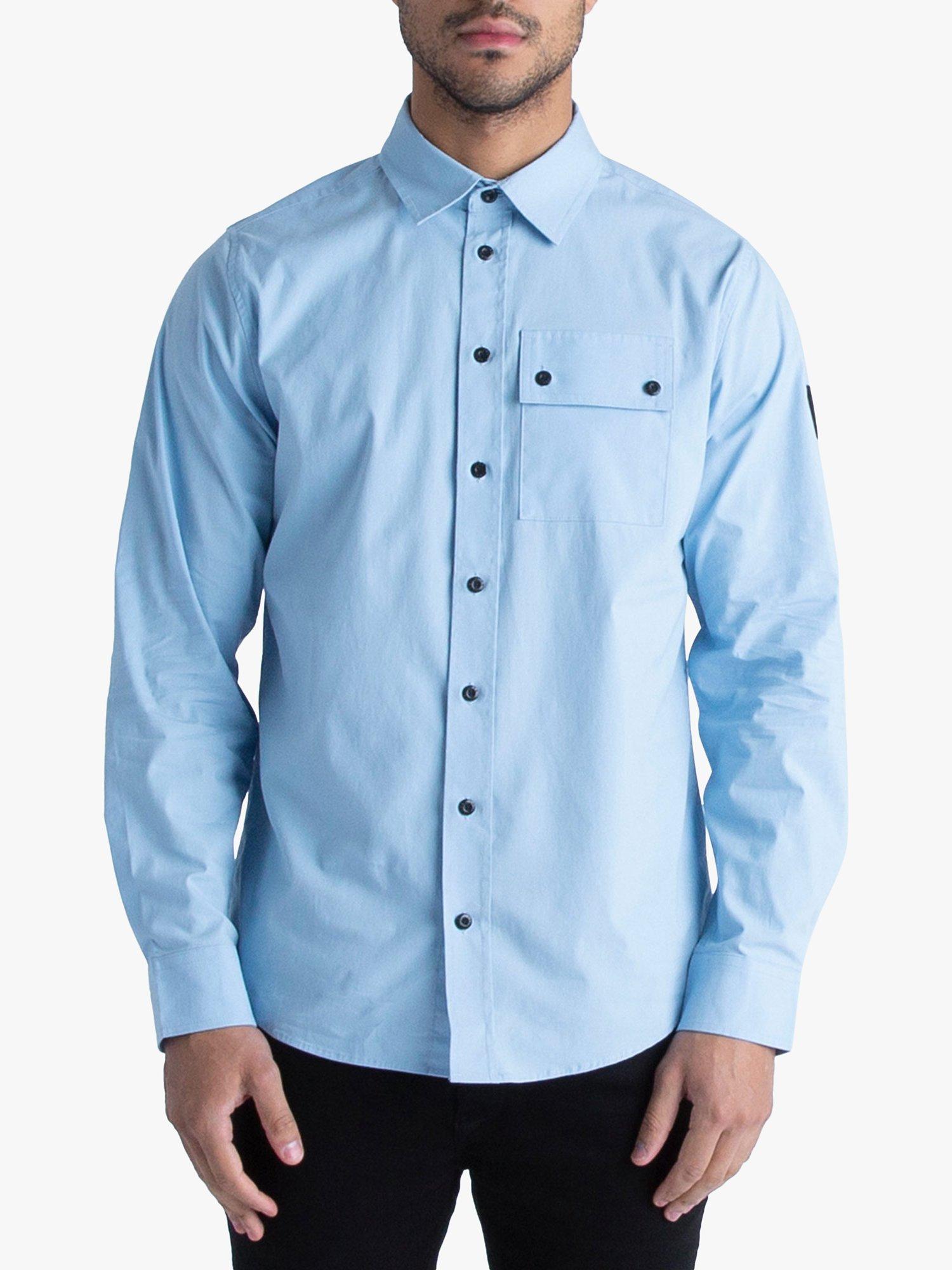 LUKE 1977 Nectans Glen Long Sleeve Shirt, Sky Blue