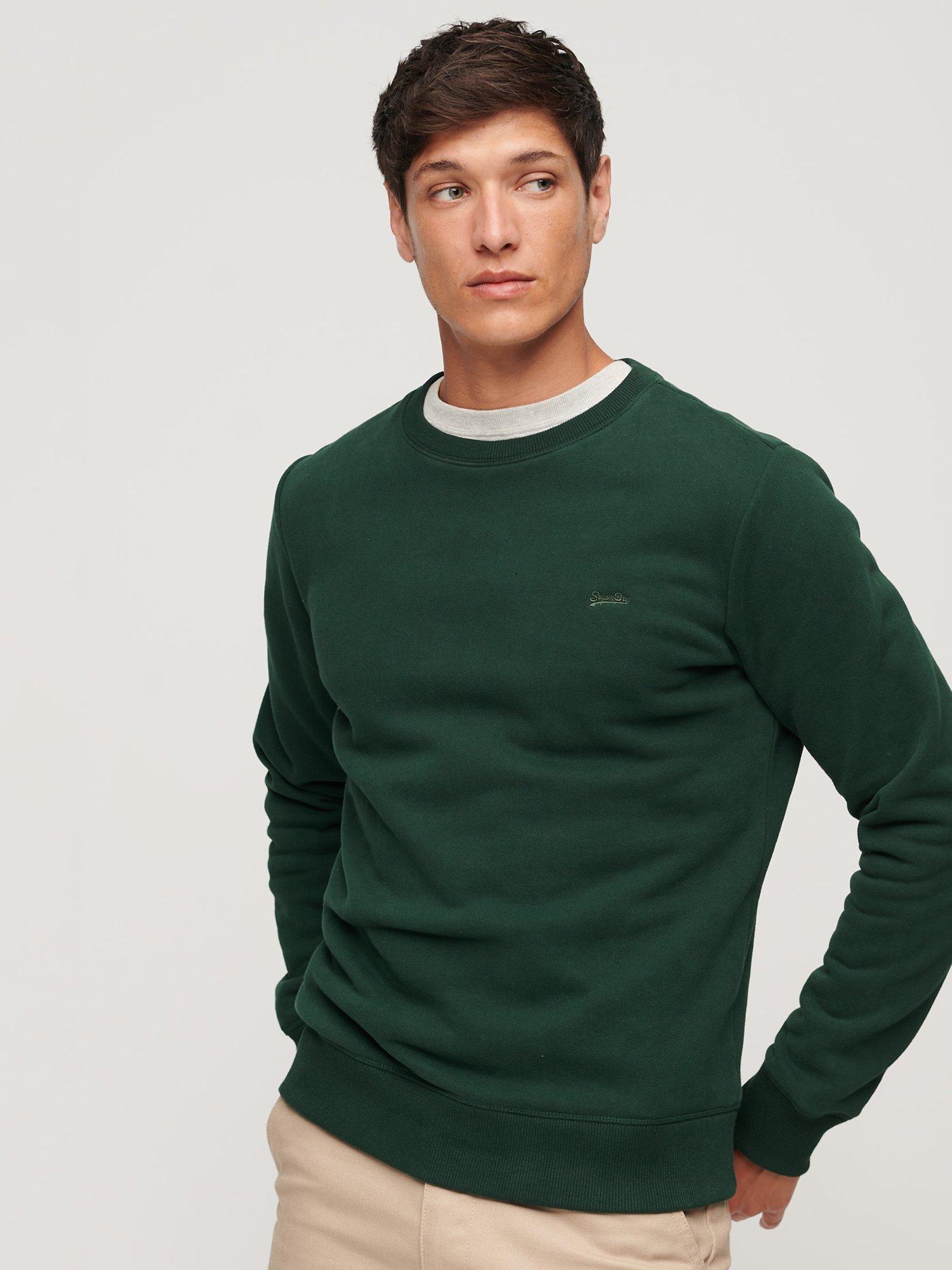 Superdry Crew Neck Sweatshirt, Forest Green