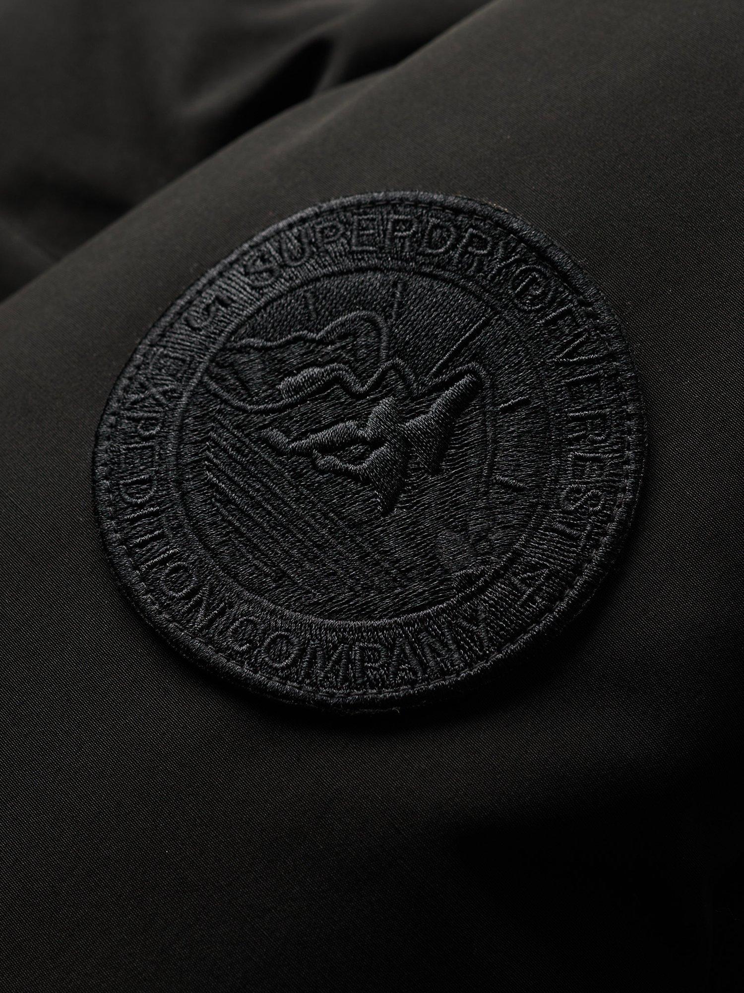 Product image 4 of 8, which shows Superdry Everest Faux Fur Hooded Parka Coat, Black, M