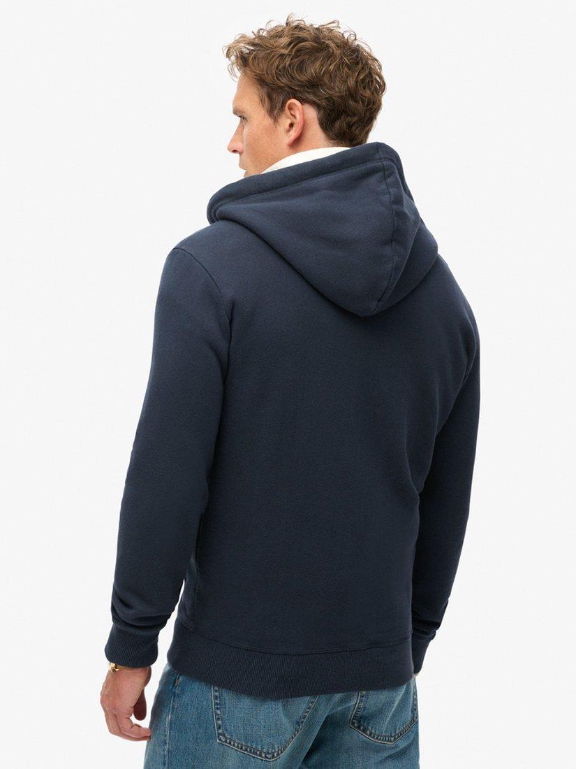 Product image 2 of 6, which shows Superdry  Essential Logo Zip Hoodie, Eclipse Navy, S