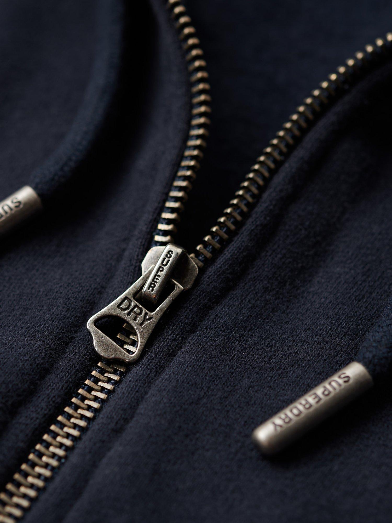 Product image 6 of 6, which shows Superdry  Essential Logo Zip Hoodie, Eclipse Navy, S