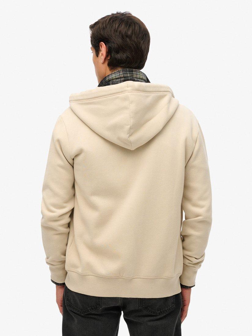 Product image 4 of 7, which shows Superdry Zipped Hoodie, Beige, XXL