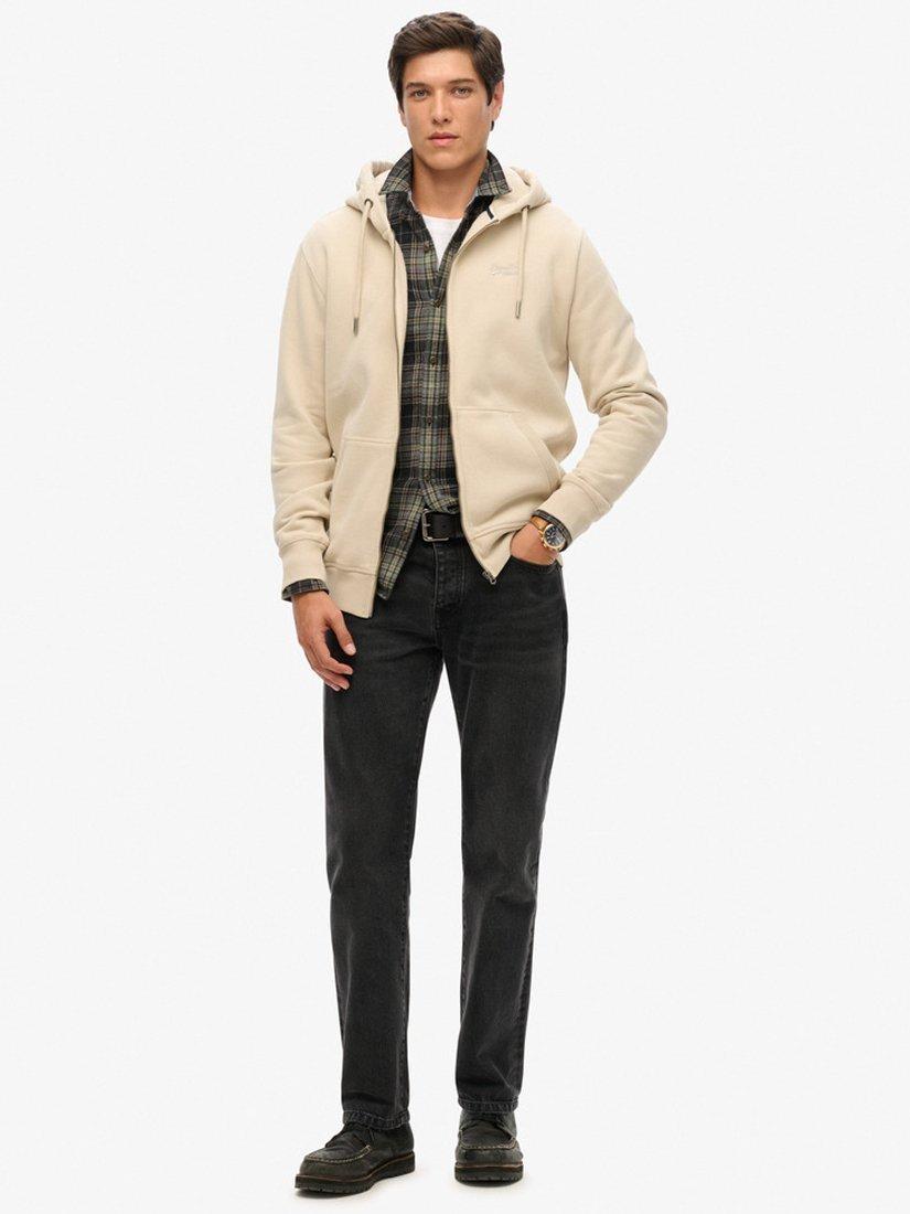 Product image 2 of 7, which shows Superdry Zipped Hoodie, Beige, XXL