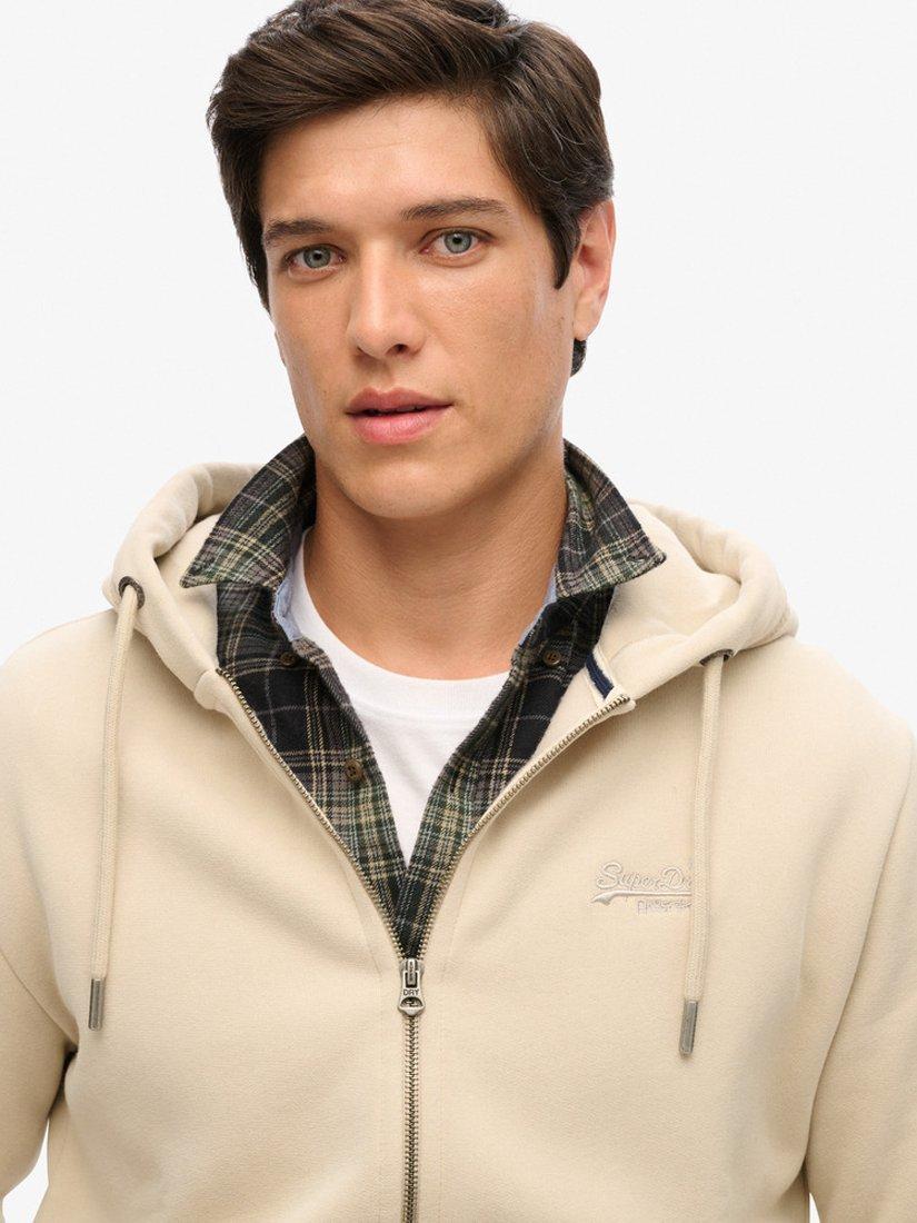 Product image 6 of 7, which shows Superdry Zipped Hoodie, Beige, XXL