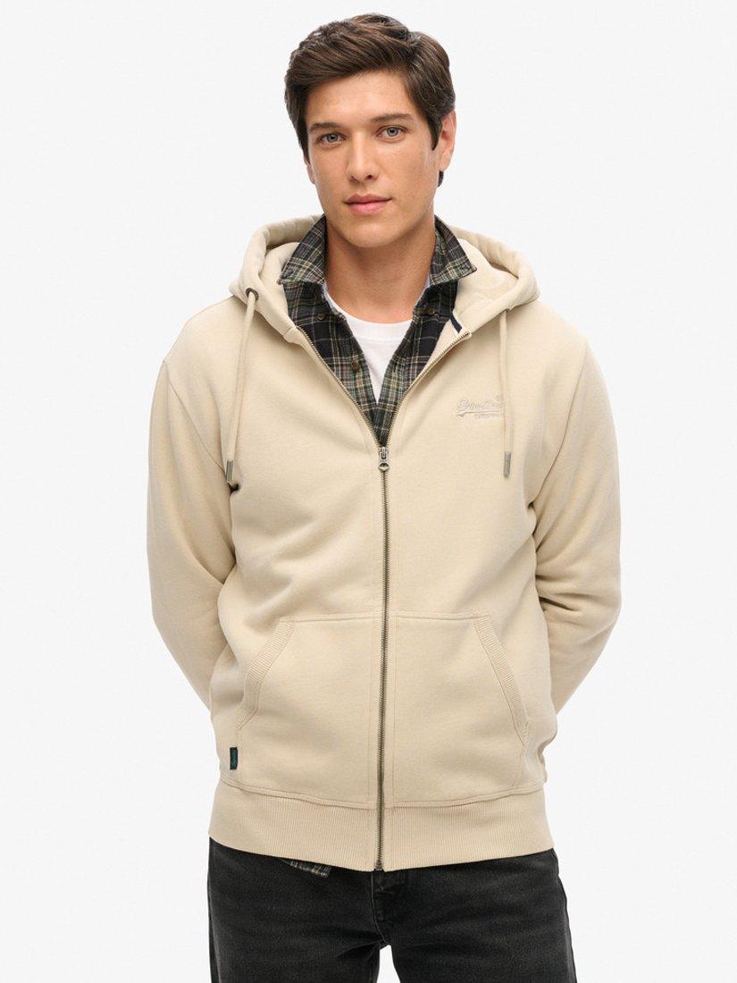 Product image 7 of 7, which shows Superdry Zipped Hoodie, Beige, XXL