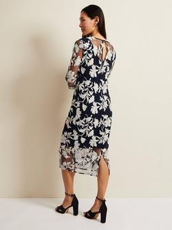 Phase Eight Irina Floral Mesh Dress, Multi - view 2, Multi