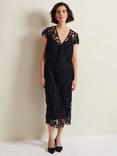 Phase Eight Meghan Lace Double Layer Dress, Navy