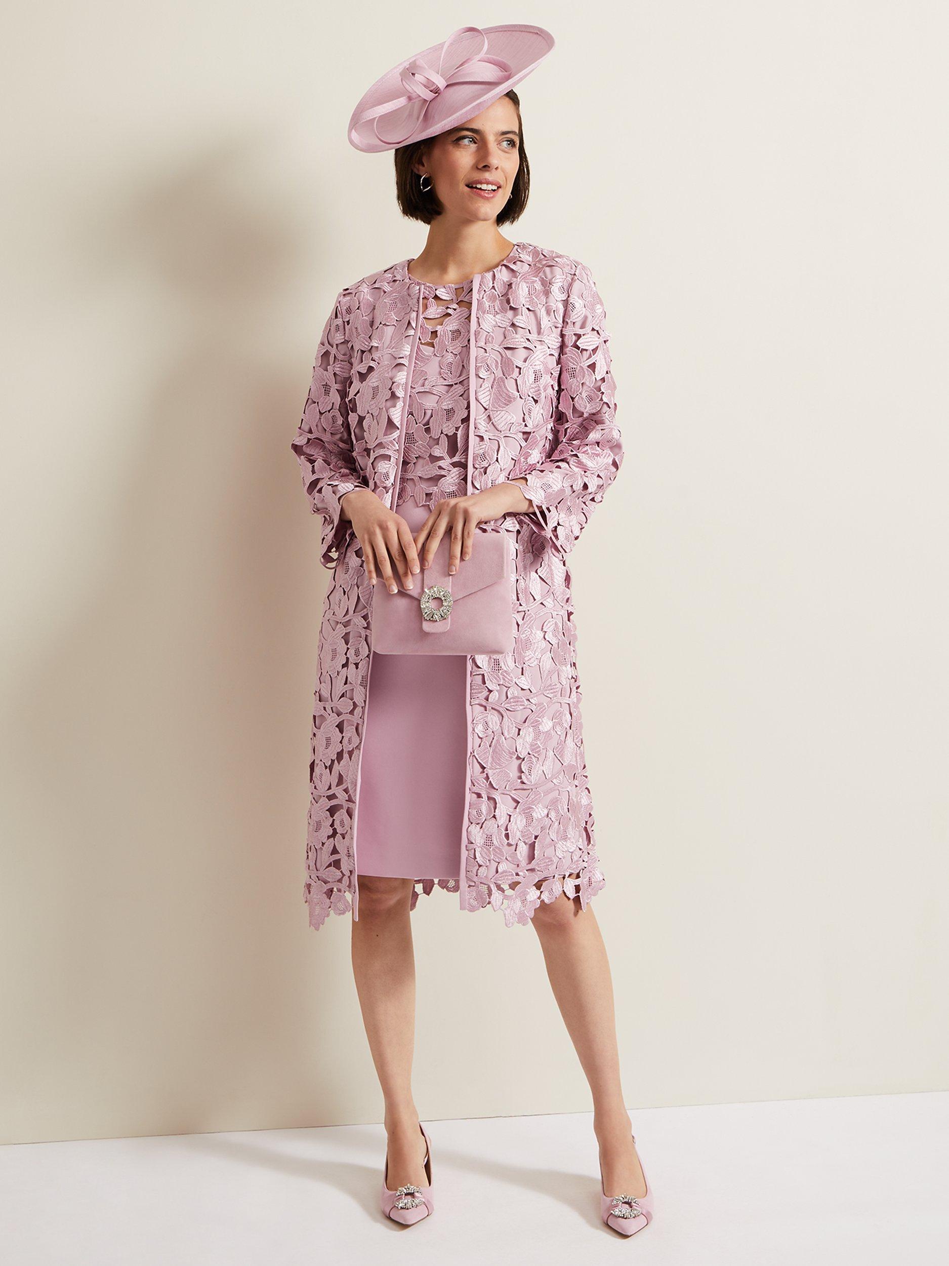 Phase Eight Tallula Lace Coat Pink