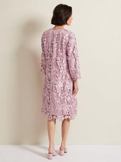 Phase Eight Tallula Lace Coat, Pink - view 2, Pink