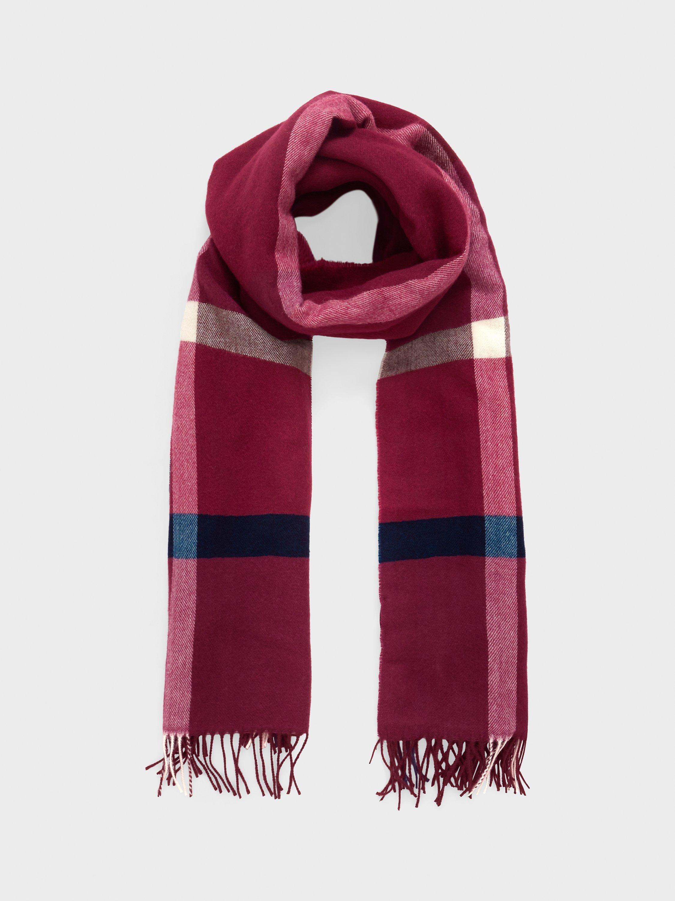 Hobbs Whetherby Stripe Wool Blend Scarf, Plum/Multi