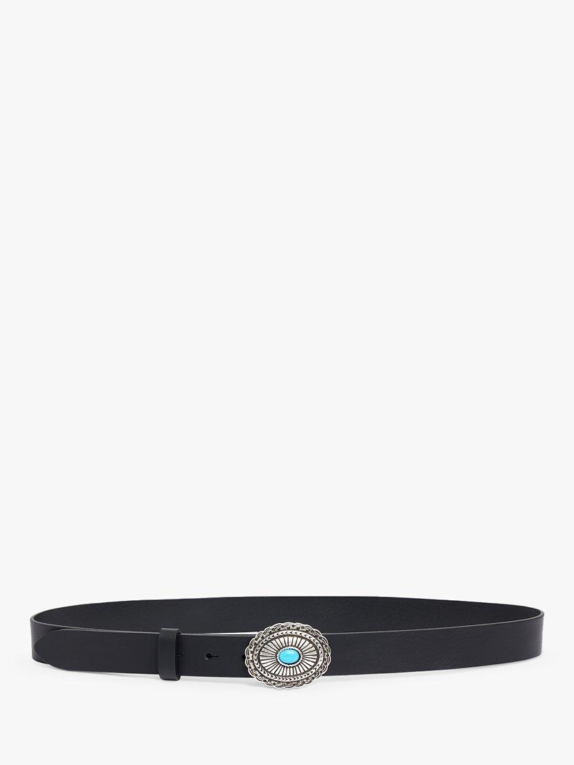 Gerard Darel Ambre Leather Belt, Black