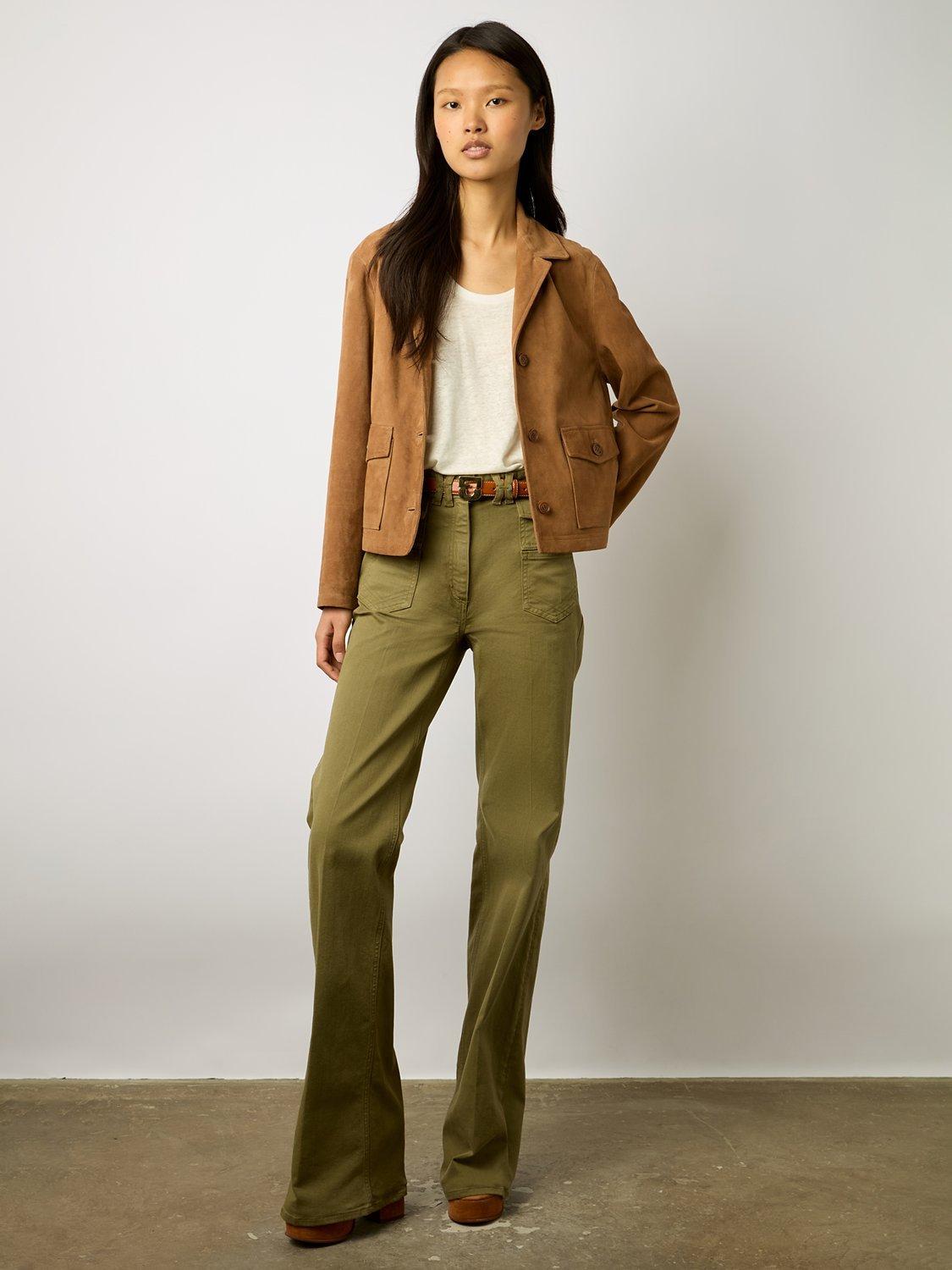 Gerard Darel Jasmine Suede Jacket, Brown