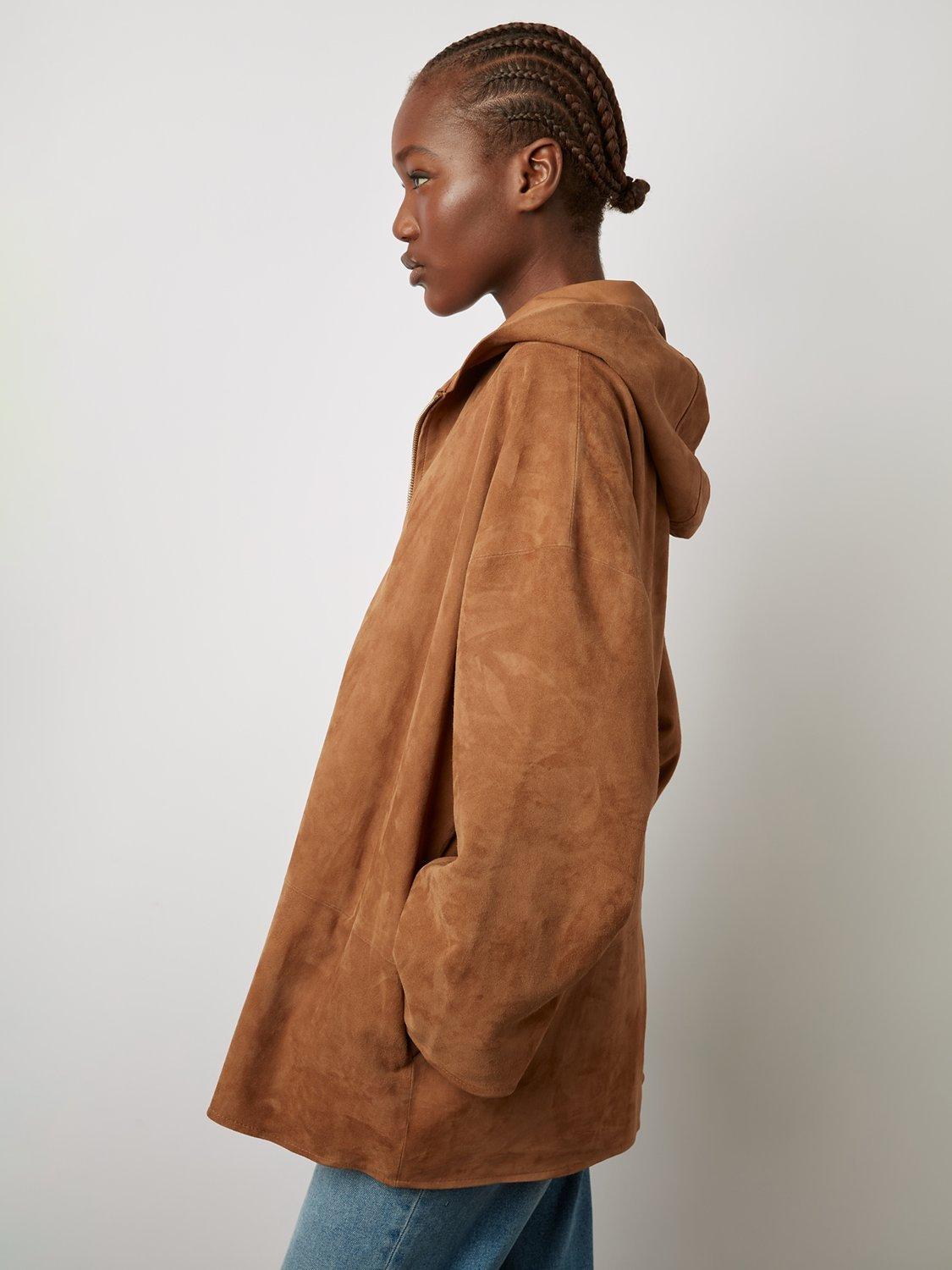 Gerard Darel Jenifer Suede Jacket Brown