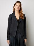 Gerard Darel Joceline Suede Jacket, Navy