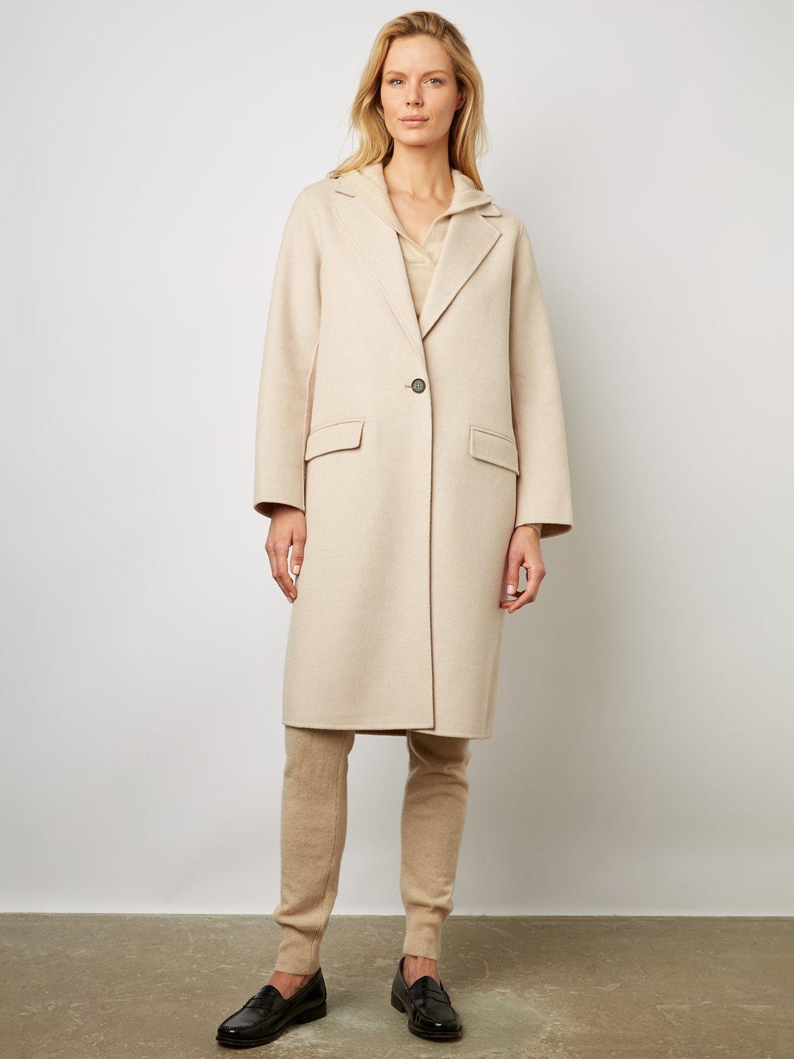 Gerard Darel Naomi Wool Blend Car Coat Sand