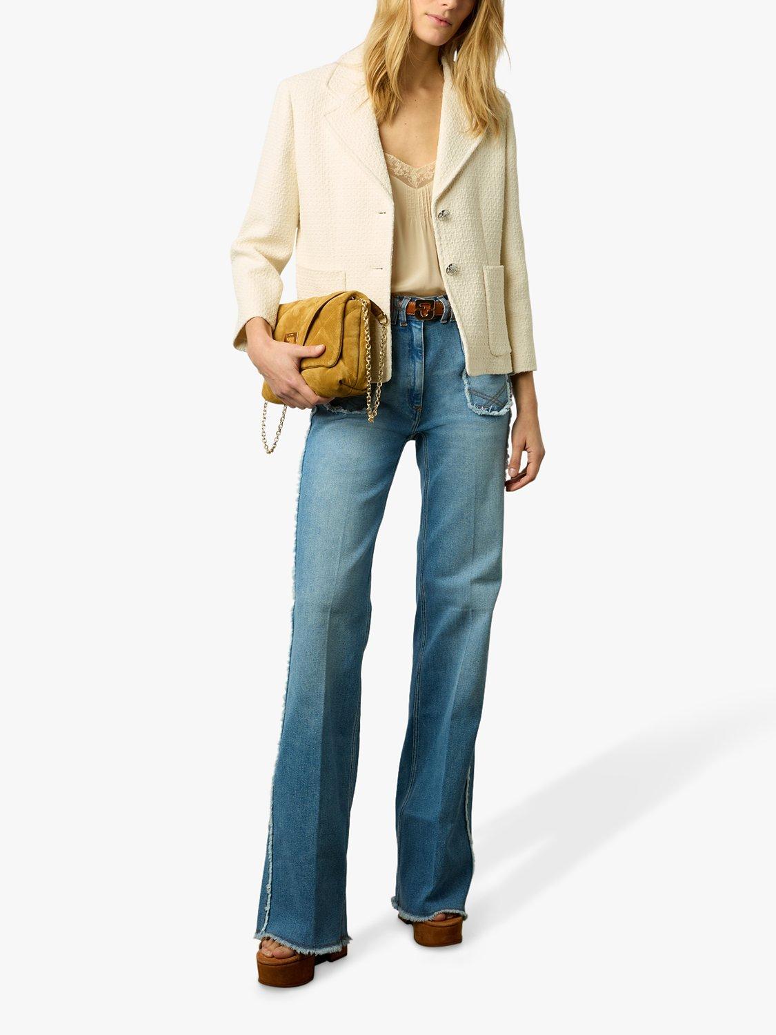 Gerard Darel Bailee Textured Blazer, Ecru