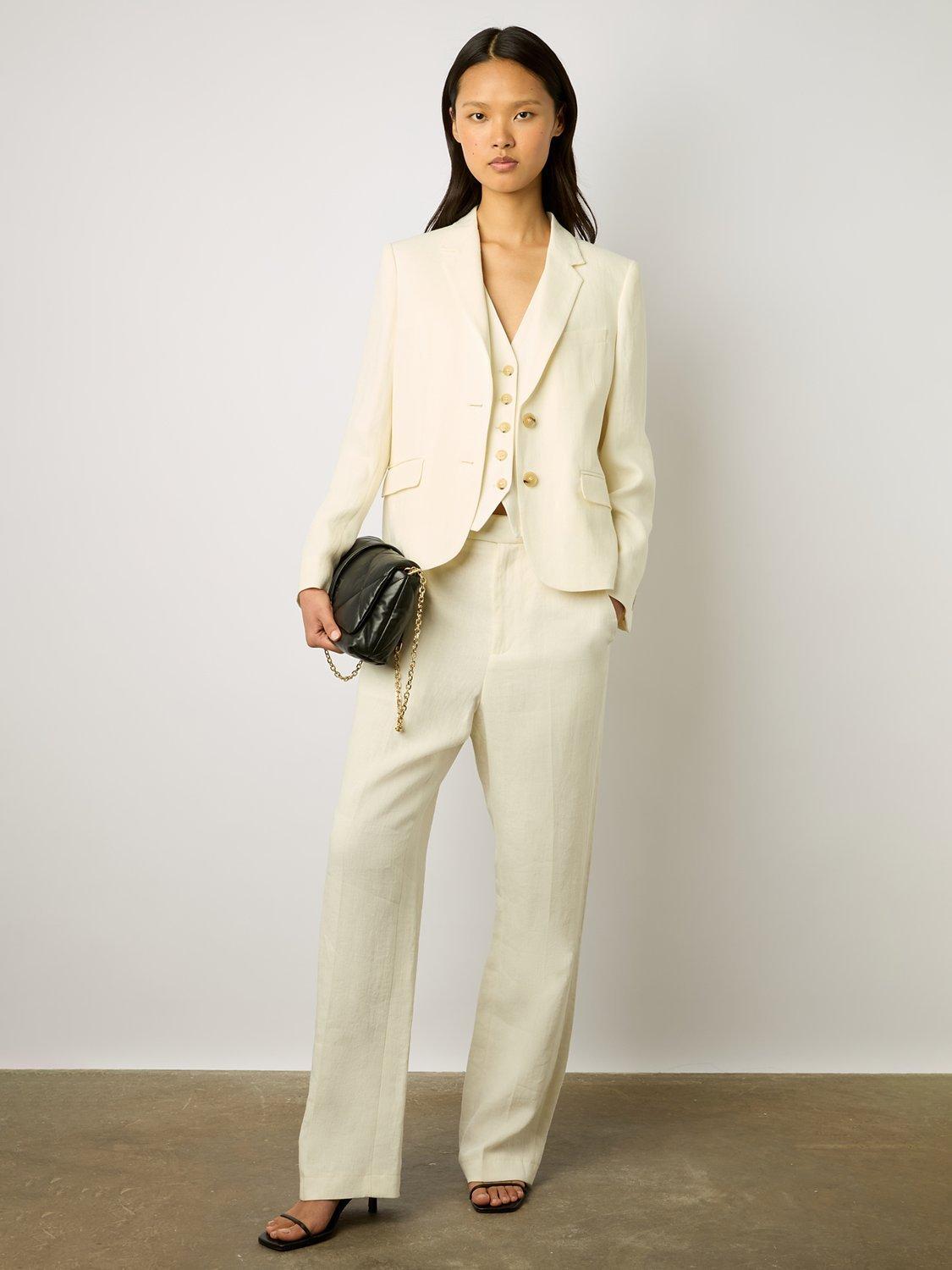 Gerard Darel Beck Linen Blend Blazer, Ecru