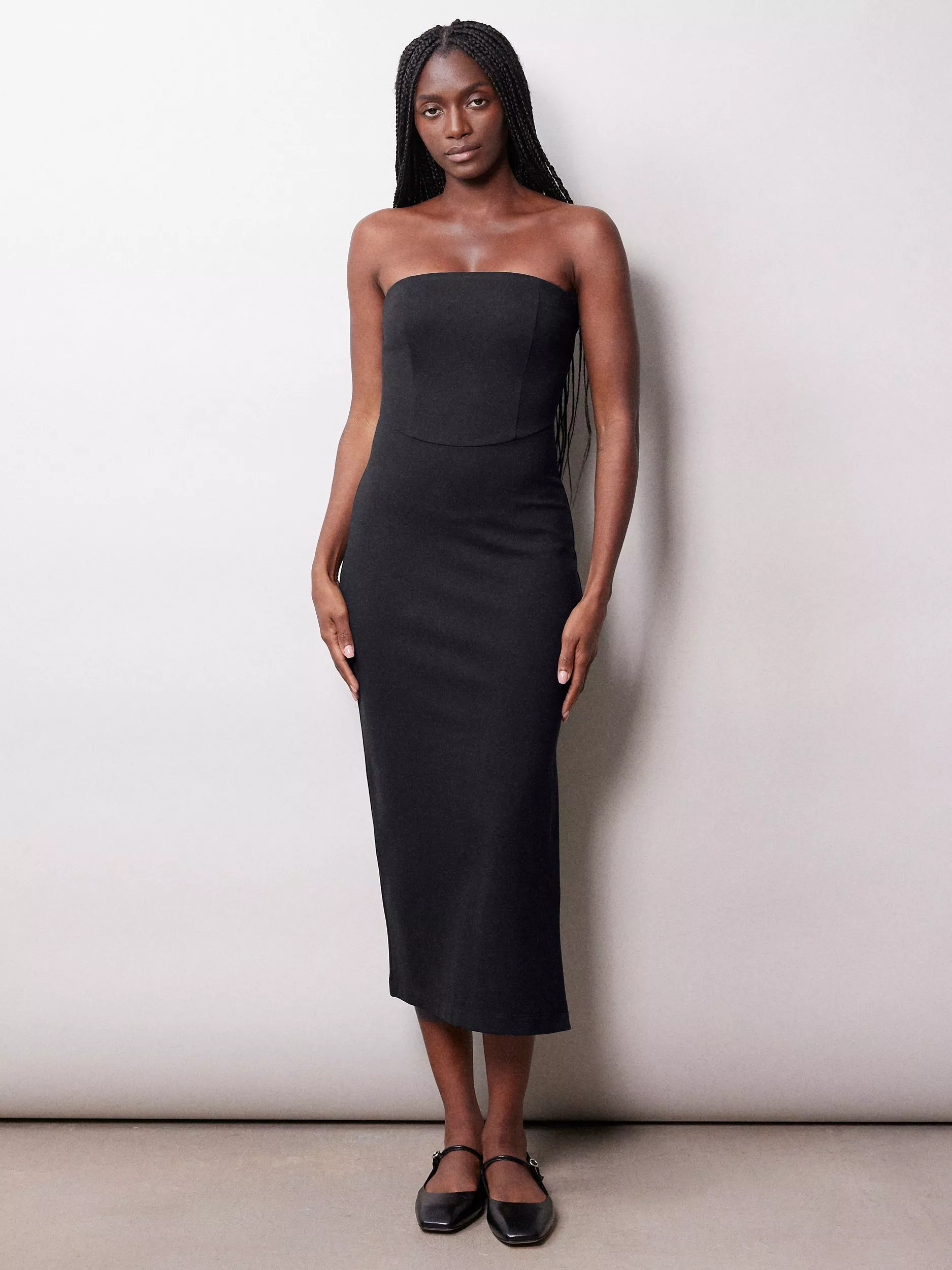 Albaray Bandeau Midi Dress Black