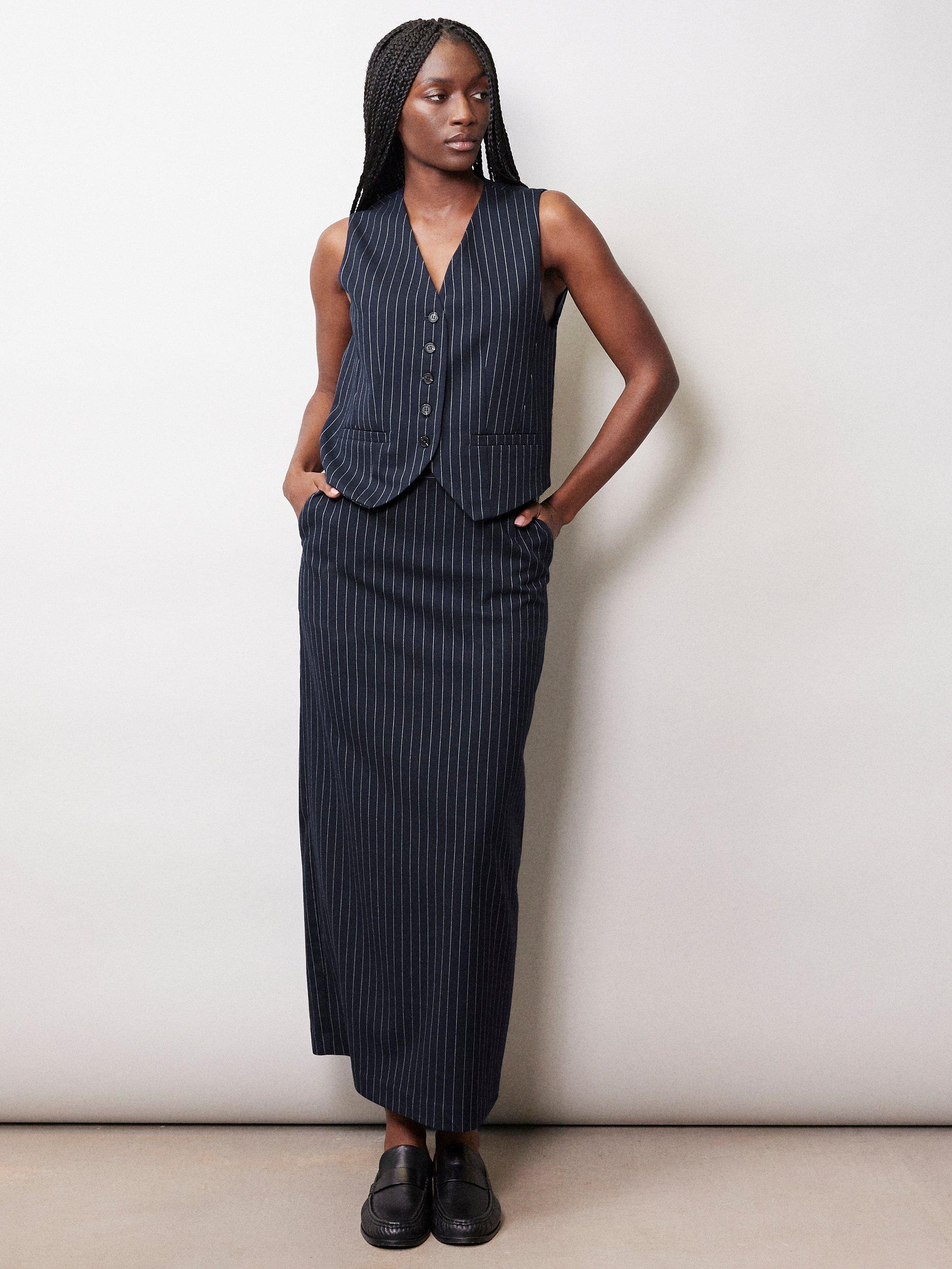 Pinstripe maxi dress hotsell