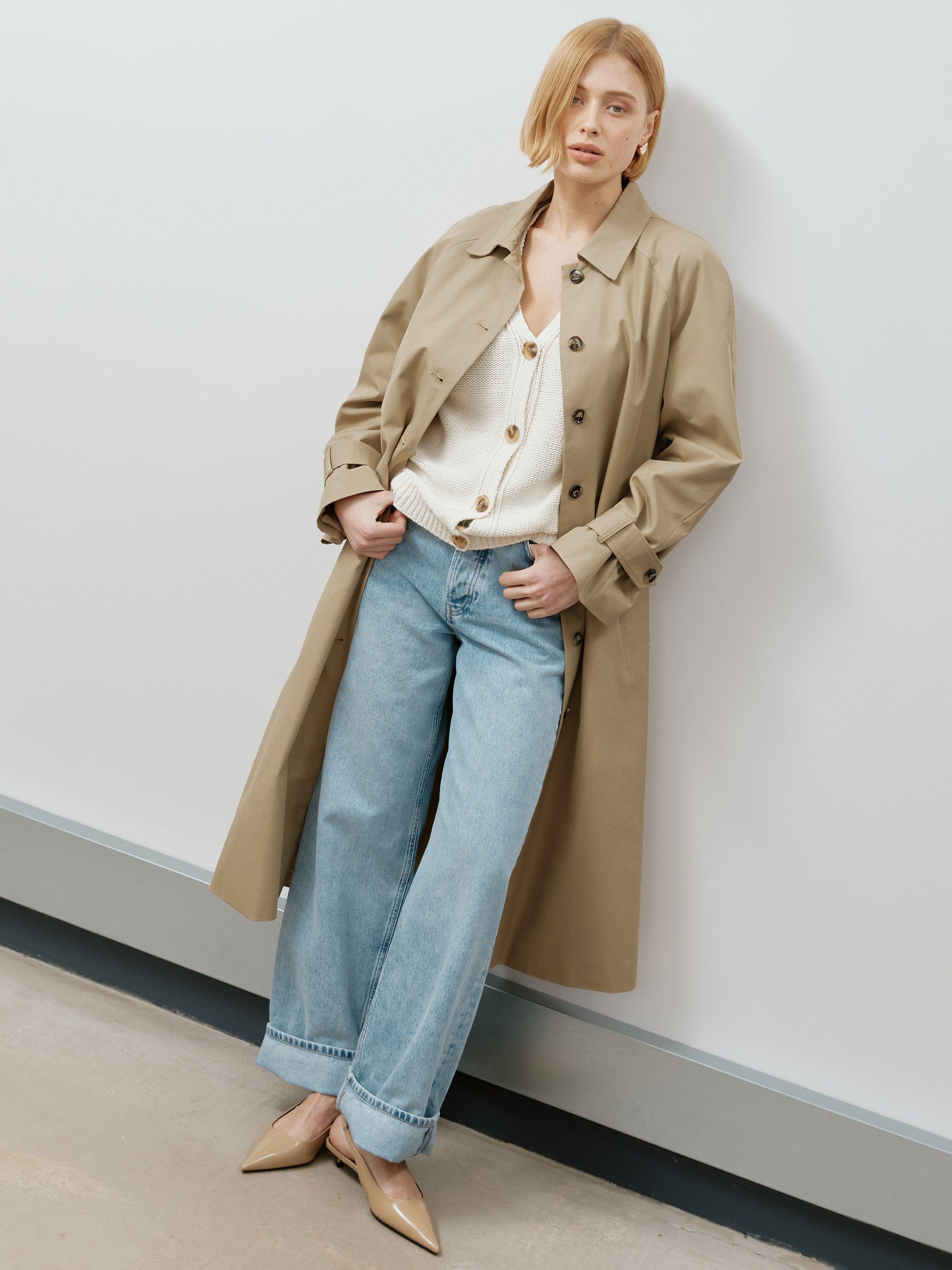 Product image 6 of 7, which shows Albaray Relaxed Trench Coat, Stone, 16