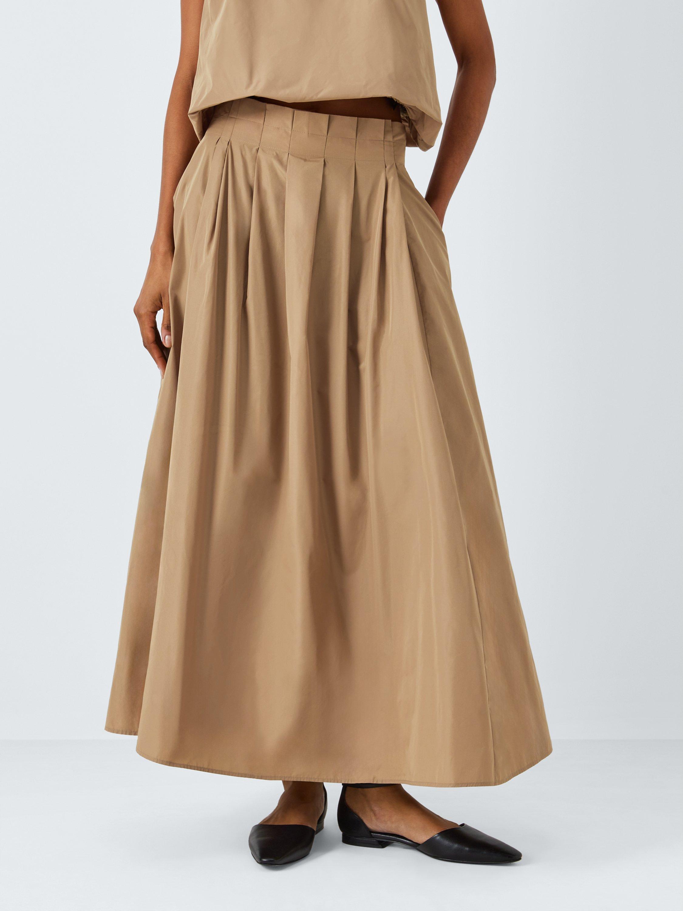 John Lewis Taffeta Skirt, Natural