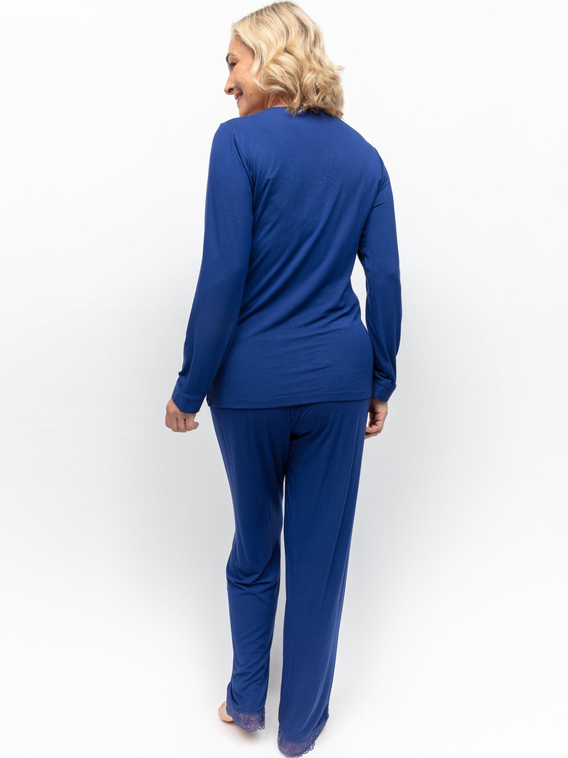 Product image 2 of 3, which shows Nora Rose by Cyberjammies Ceclia Jersey Pyjama Set, Navy, 28
