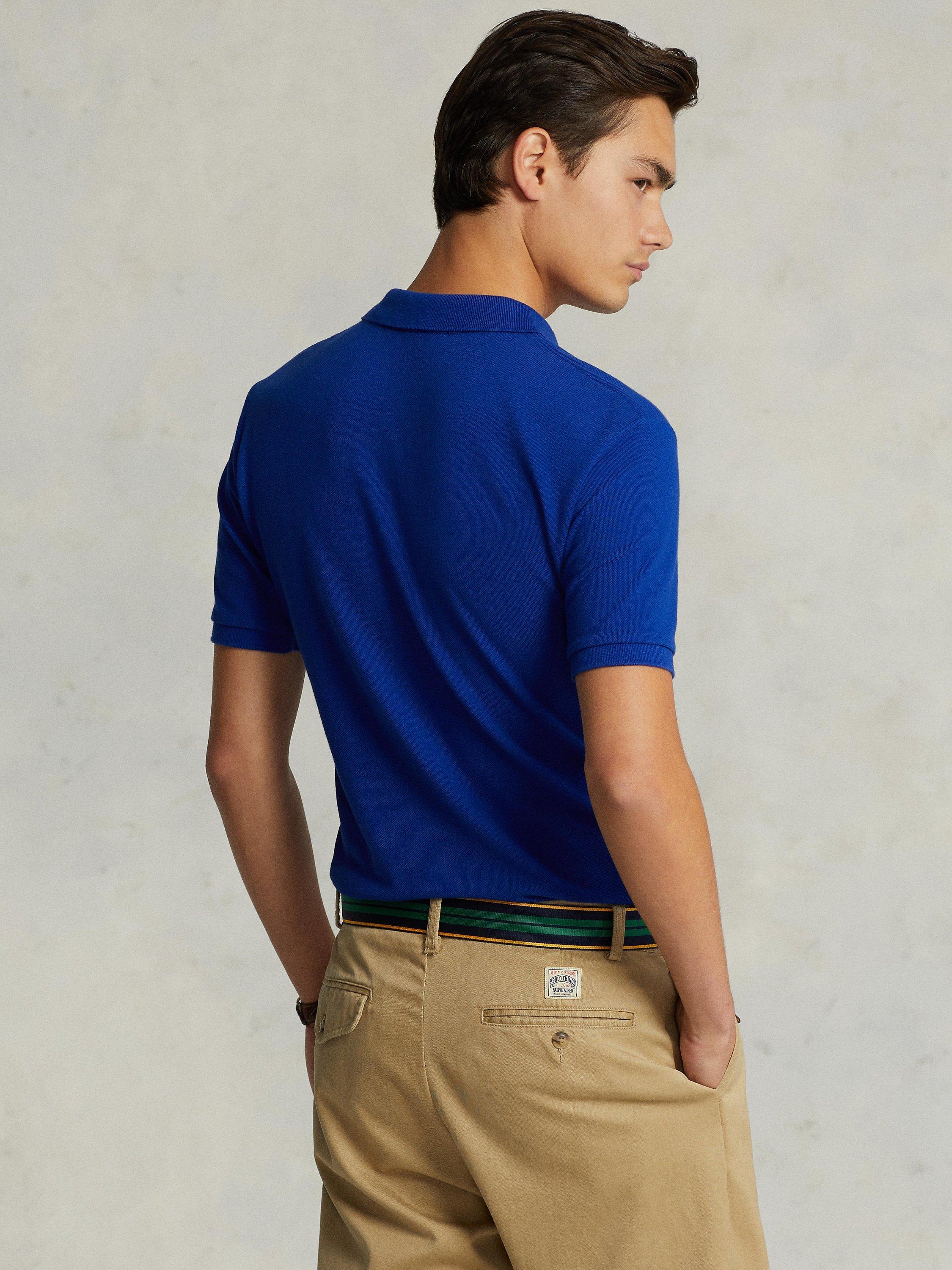 Product image 2 of 6, which shows Polo Ralph Lauren Short Sleeve Custom Slim Fit Polo Shirt, Heritage Royal, S