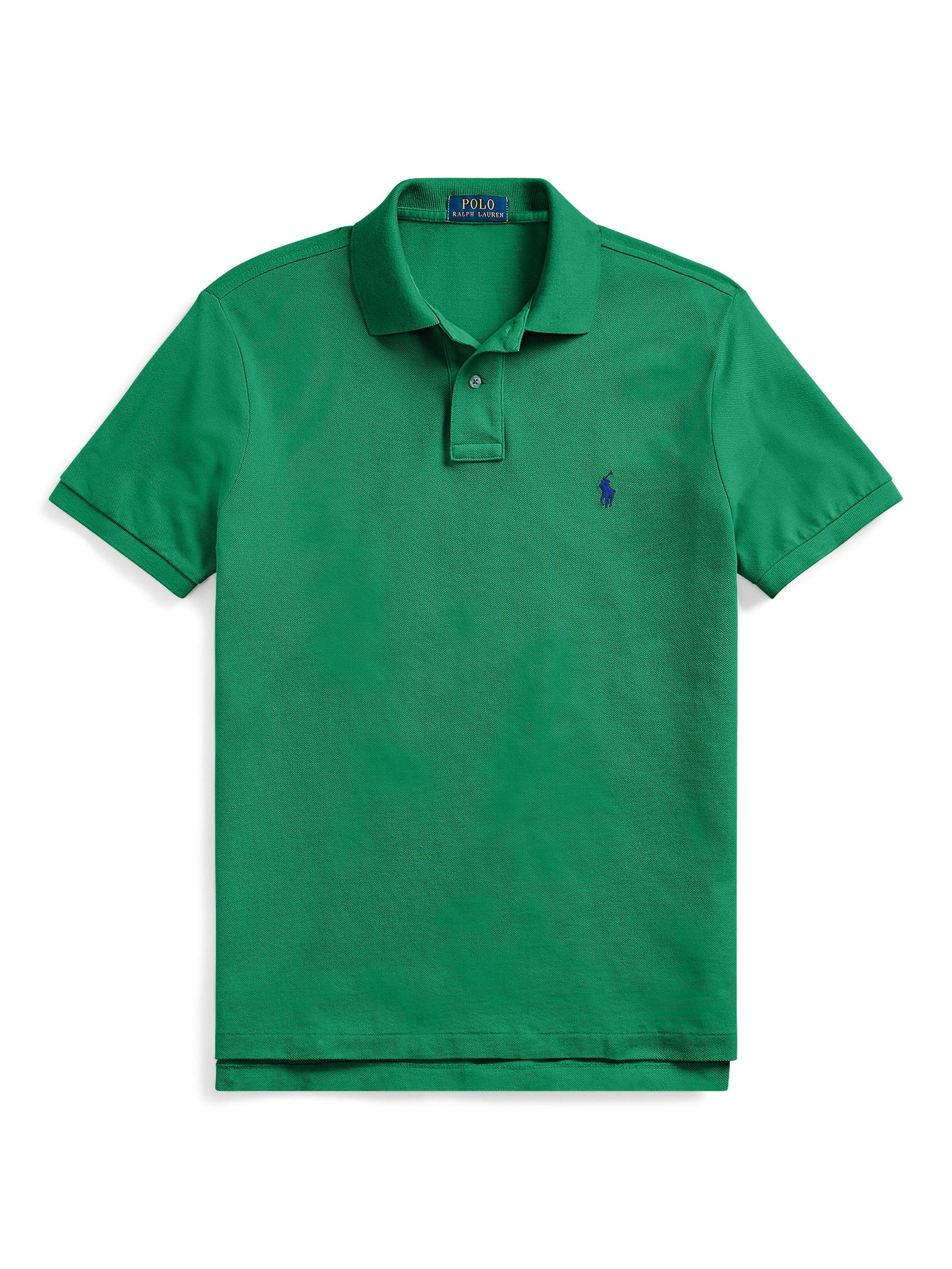 Product image 6 of 6, which shows Polo Ralph Lauren Short Sleeve Custom Slim Fit Polo Shirt, Billiard, S