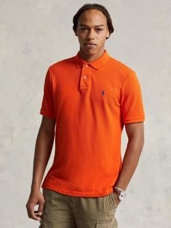 Polo Ralph Lauren Short Sleeve Custom Slim Fit Polo Shirt, Sailing Orange