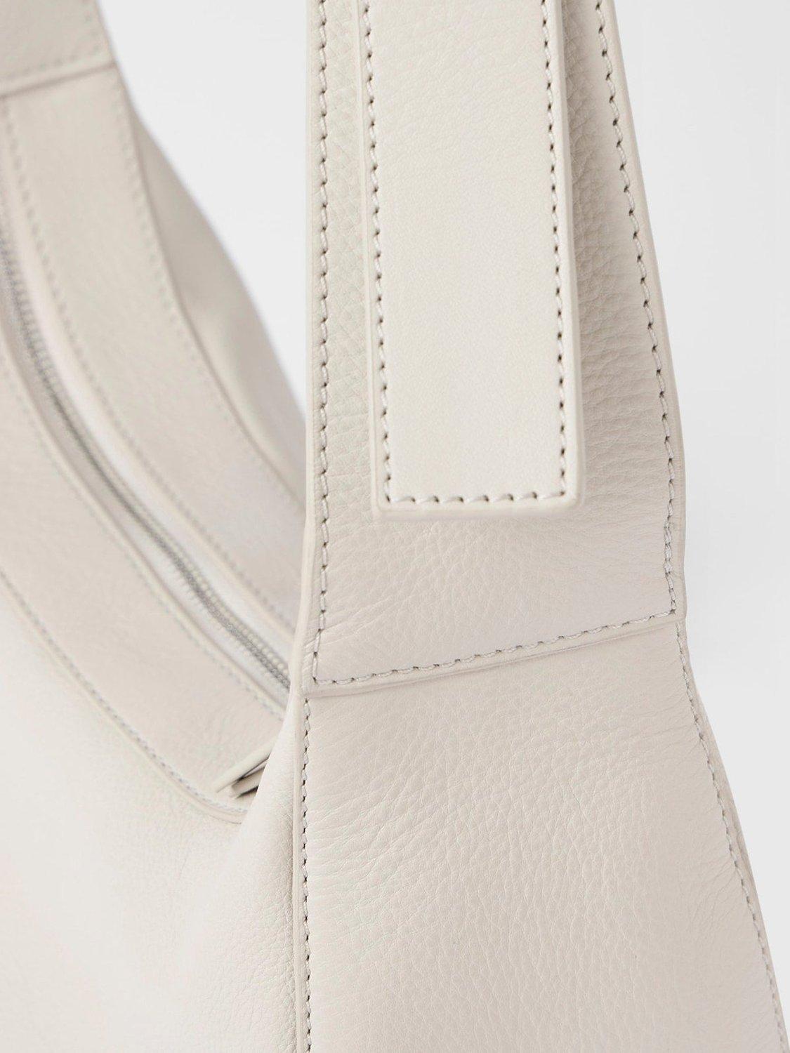 Product image 5 of 7, which shows Mint Velvet Leather Cross Body Bag, Natural Natural, One Size