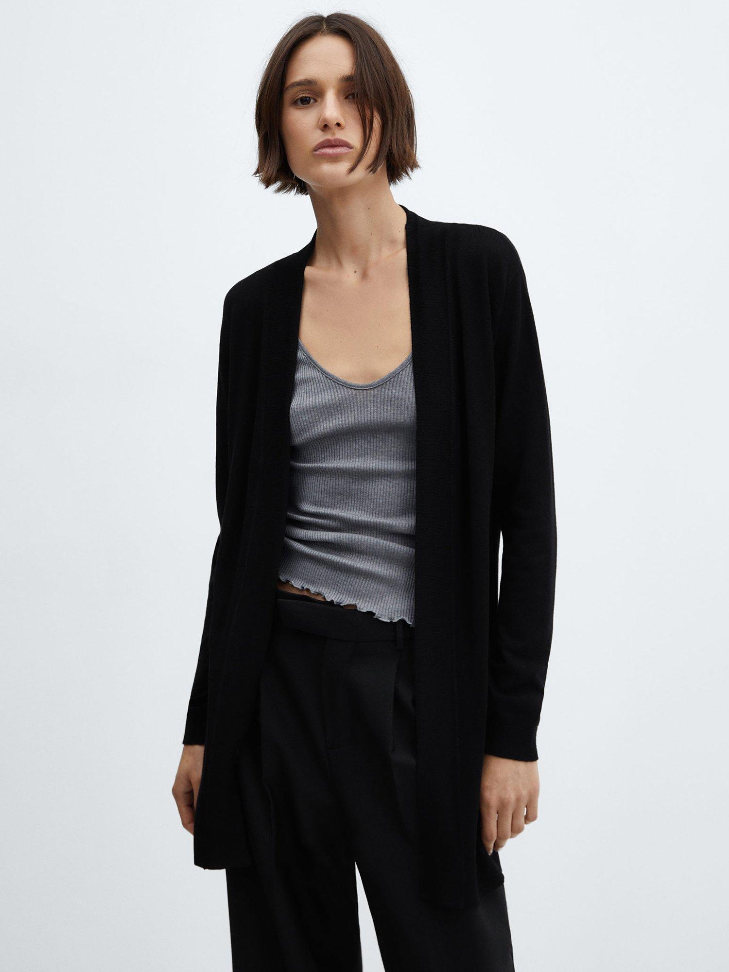 Mango black cardigan shop