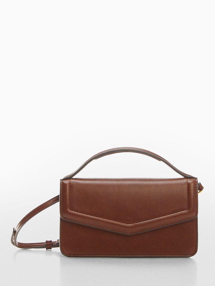 Mango Maggie Envelope Crossbody Bag, Brown, One Size