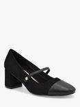 Paradox London Kacey Microsuede Mary Janes, Black