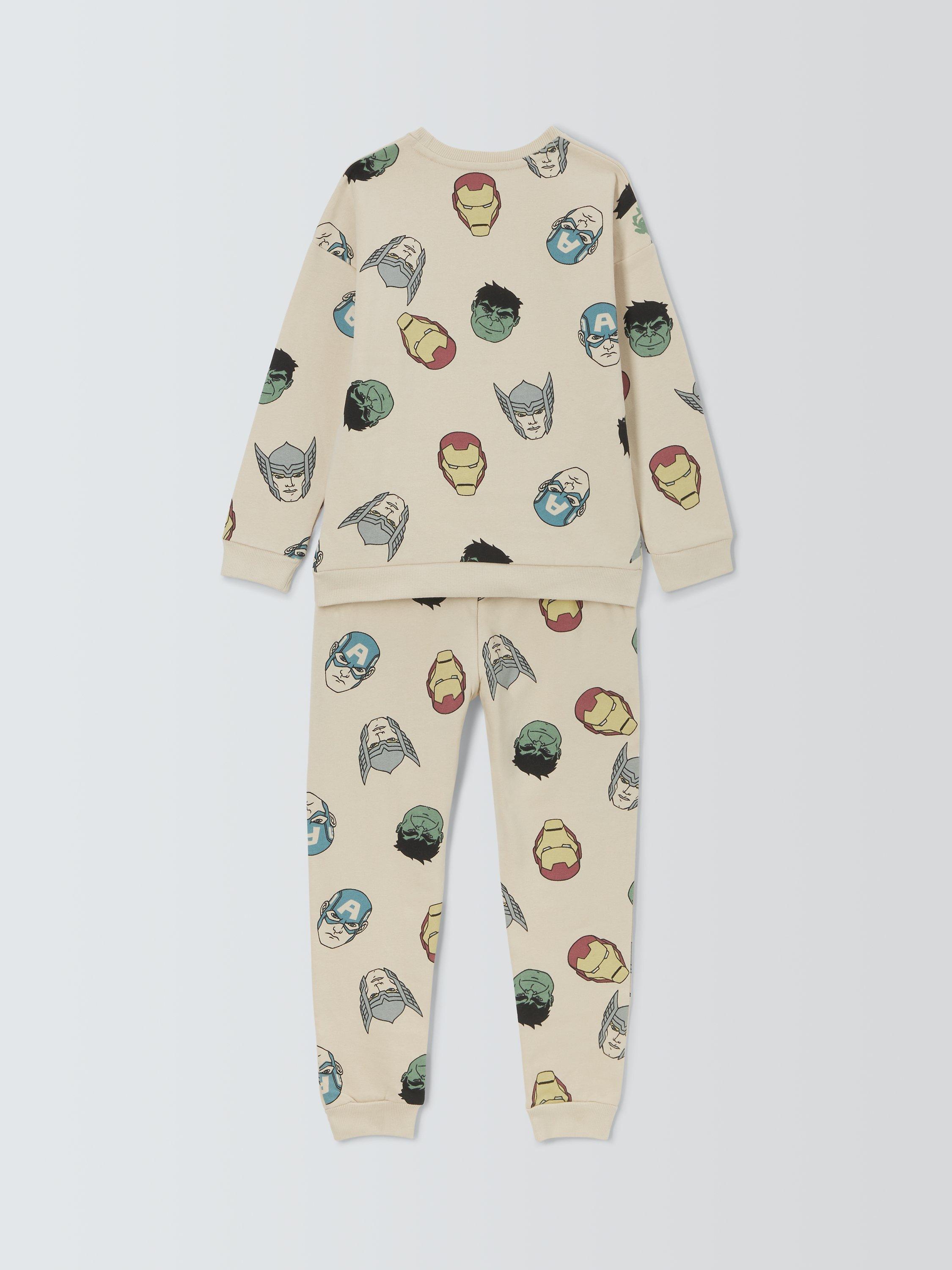 Product image 7 of 8, which shows Brand Threads Kids' Avengers Tracksuit, Natural/Multi, 7-8 years