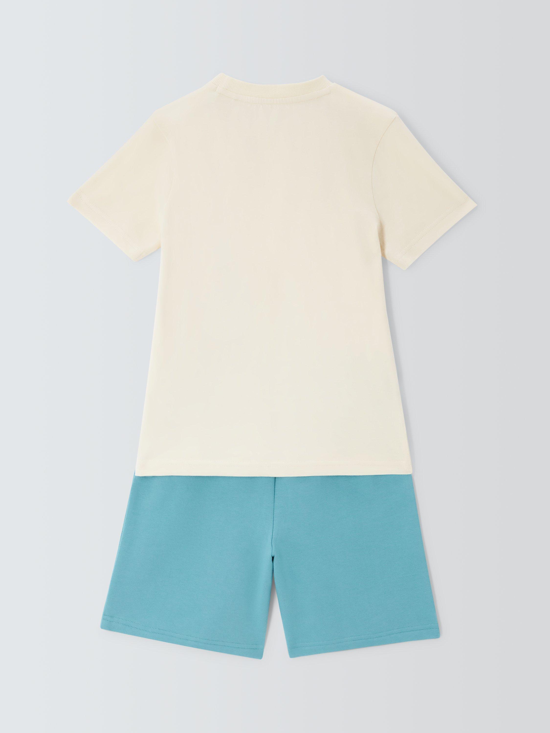 Product image 7 of 7, which shows Brand Threads Kids' Avengers T-Shirt & Shorts Set, Natural/Green, 7-8 years