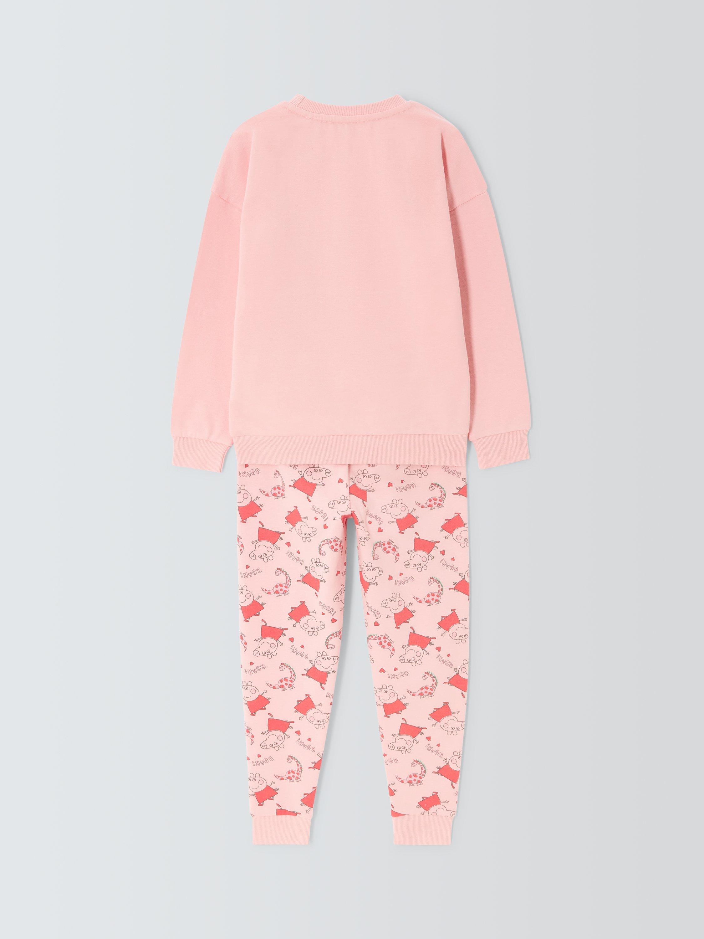 Product image 4 of 7, which shows Brand Threads Kids' Peppa Pig Joggers Set, Dusky Pink, 1-2 years