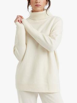 Chinti & Parker Cashmere Roll-Neck Jumper, Cream