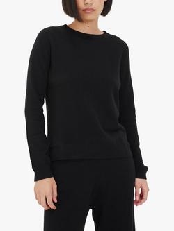 Chinti & Parker Cashmere Crew Jumper, Black, Black