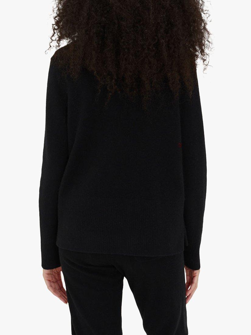 Chinti & Parker Cashmere Boxy Jumper, Black, XS