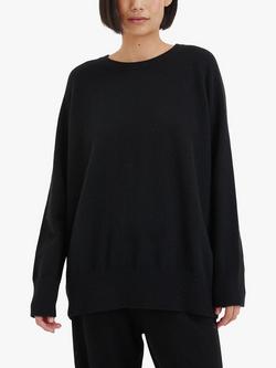Chinti & Parker Cashmere Slouchy Jumper, Black