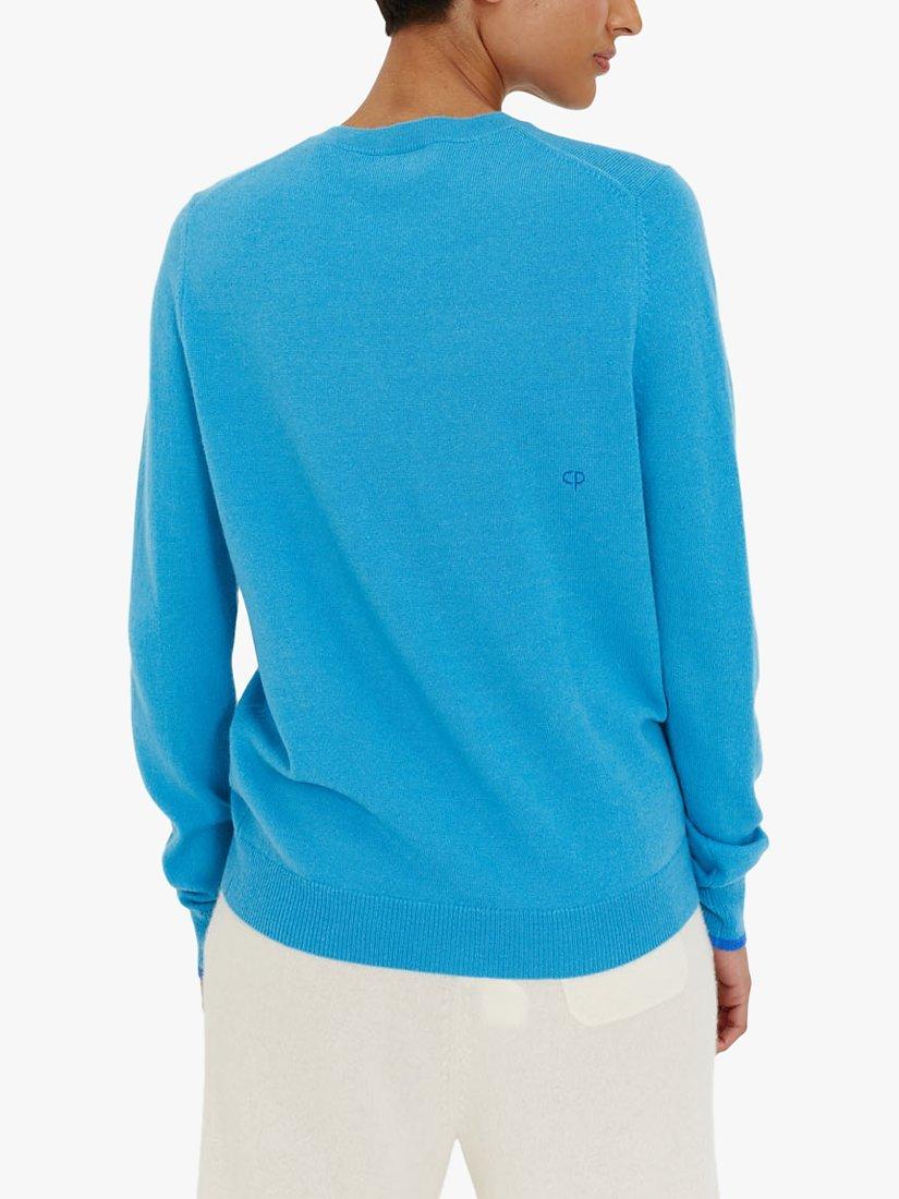Product image 2 of 4, which shows Chinti & Parker Ski Club Wool and Cashmere Blend Jumper, Blue/Multi, XS