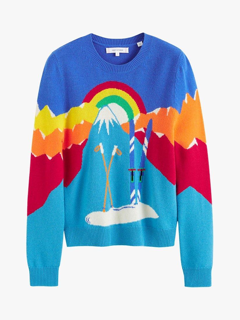 Product image 3 of 4, which shows Chinti & Parker Ski Landscape Wool & Cashmere Blend Jumper, Multi, XXL