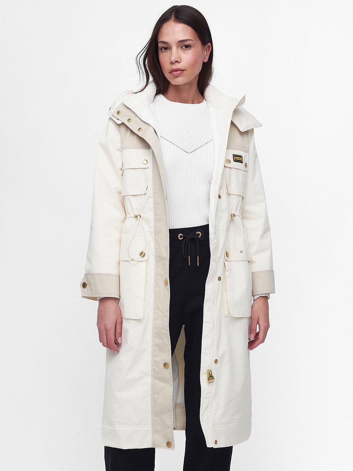 Barbour International Cosmos Waterproof Jacket, Winter White/Mist