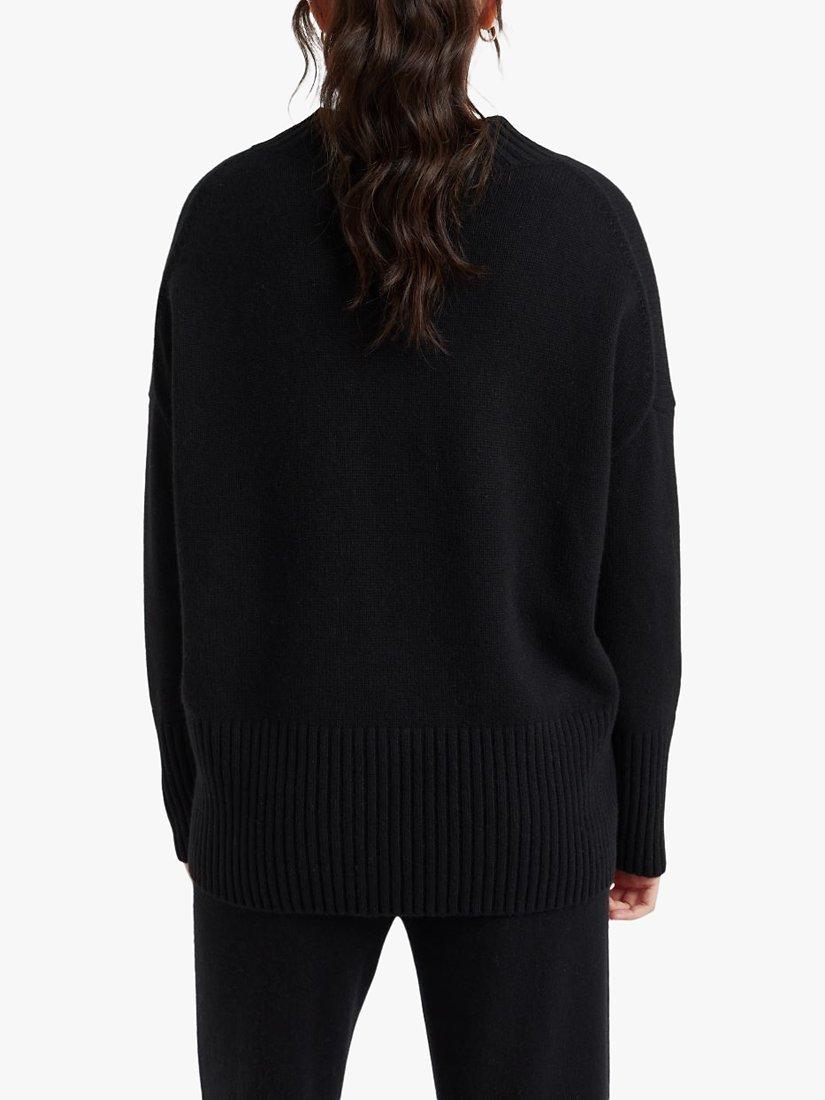 Product image 2 of 3, which shows Chinti & Parker Cashmere Comfort Jumper, Black, XS